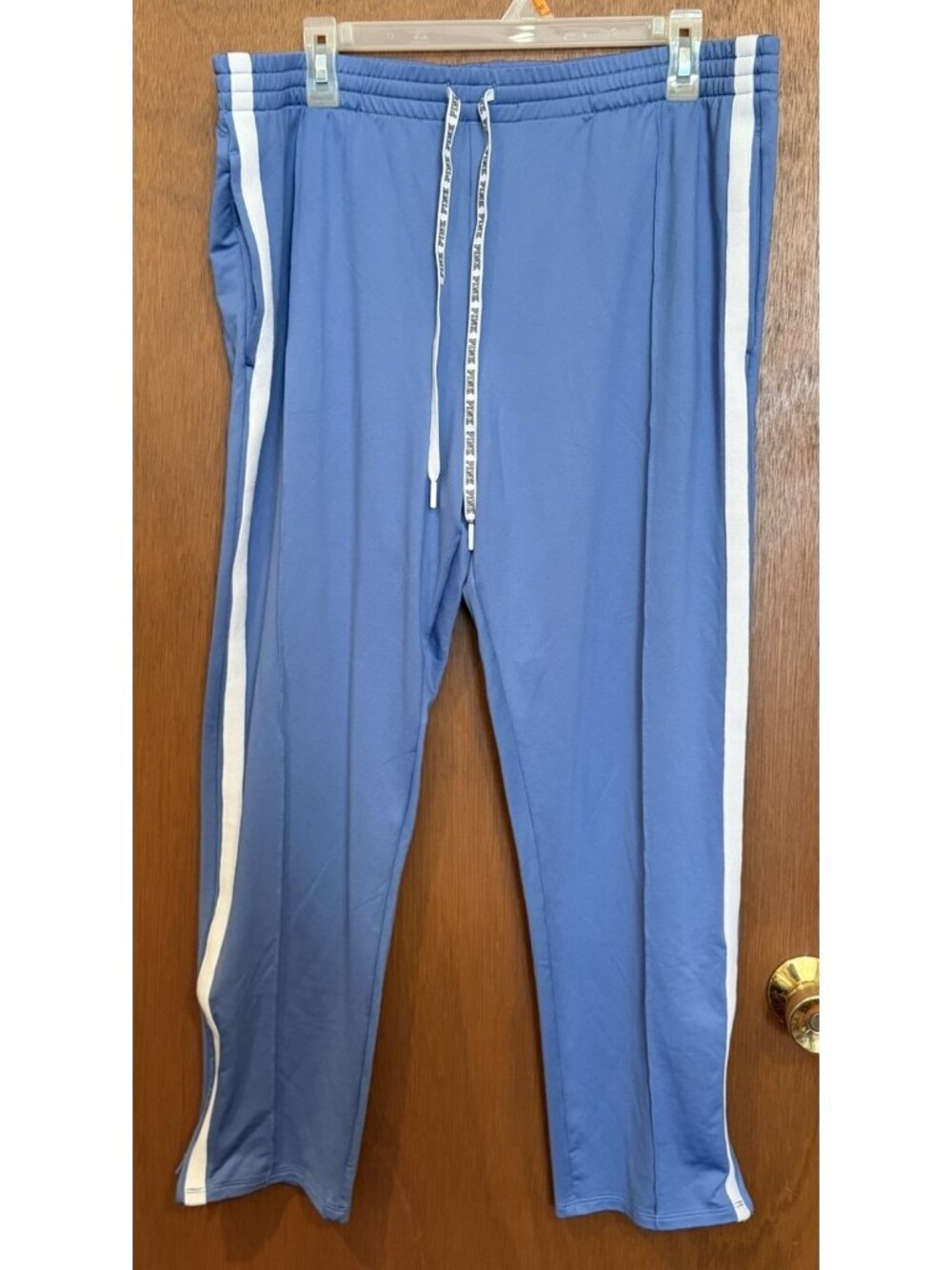 Victoria's Secret Pink Active Track‎ Pants Workout Bottom Outerwear Blue Size XL